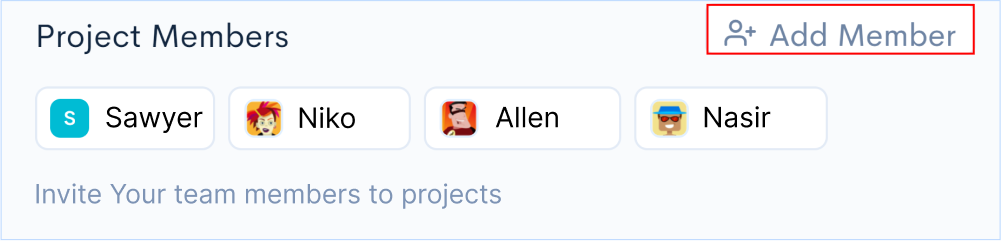 Adding members to project
